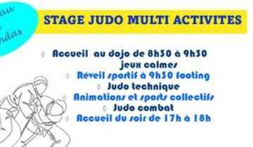 Stage de Judo pour les vacances de Février ! Ouvert aux Judokas