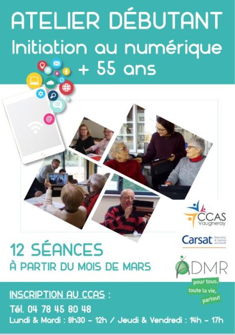 Initiation au numérique organisée par le CCAS pour les +55 ans