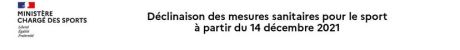 Nouvelles mesures sanitaires pour le sport applicables au 14 décembre