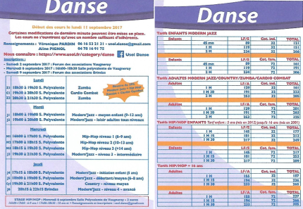 USOL DANSE 2017-2018