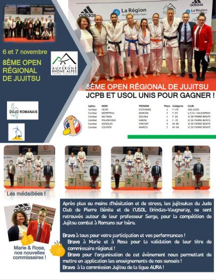 8ème Open Régional de Jujitsu le 6 et 7 novembre 2021