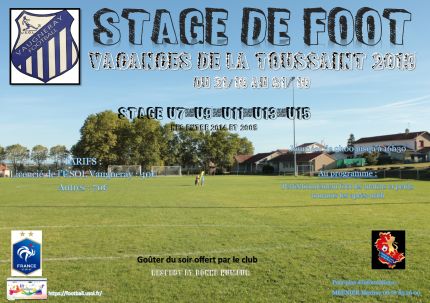 Stages de Foot Toussaint 2019