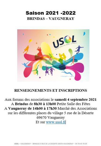 Nouvelle plaquette et informations inscriptions