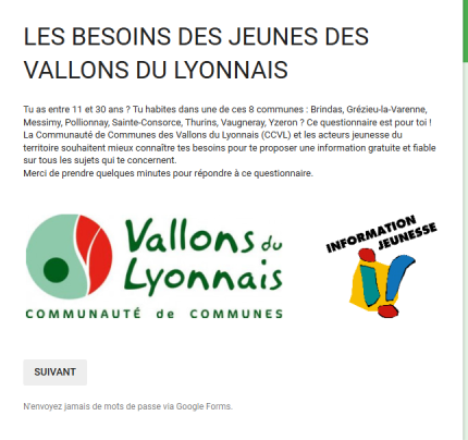 Besoins des jeunes des Vallons du Lyonnais