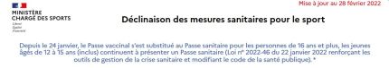 Décisions sanitaires applicables au 28 février 2022