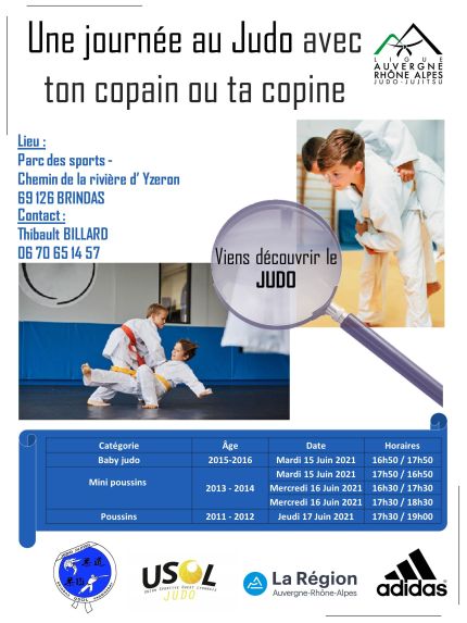 Journée au judo avec ton copain ou ta copine