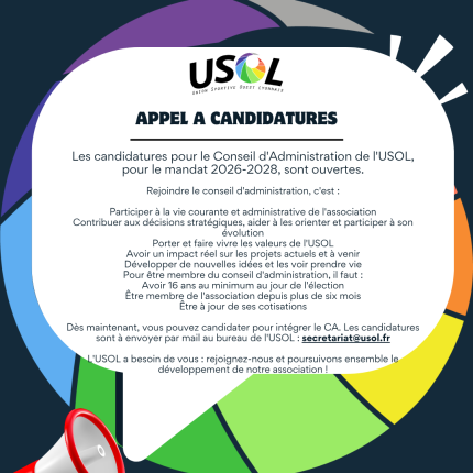 Appel à candidatures Conseil d'Administration mandat 2026 -2028