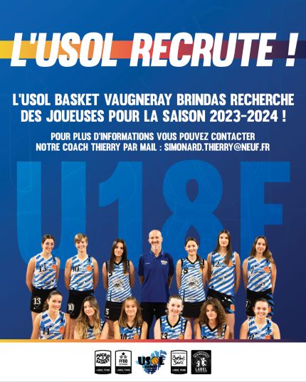 L'Usol basket recrute des joueuses pour la saison 2023 2024