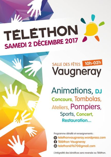 Téléthon Vaugneray samedi 2 décembre 2017