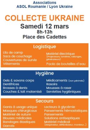 Appel de soutien au peuple Ukrainien par les Communes de Brindas et Vaugneray