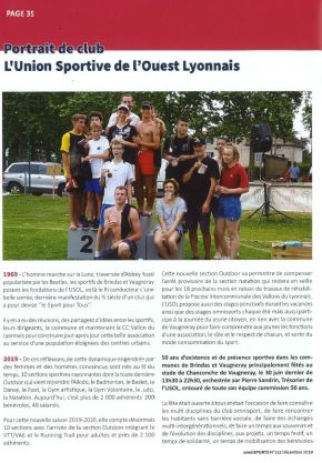 A la Une du magazine FFCO OmniSPORTS