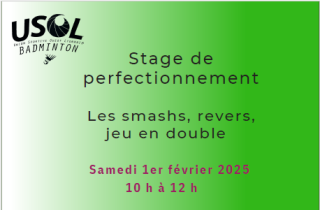 Stage de perfectionnement samedi 1er février 2025