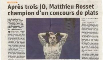 Après trois JO, Matthieu Rosset Champion d'un concours de plat, article Progrès 10/02/22