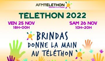 Téléthon 2022 - Brindas donne la main au Téléthon les 25 et 26 novembre 2022