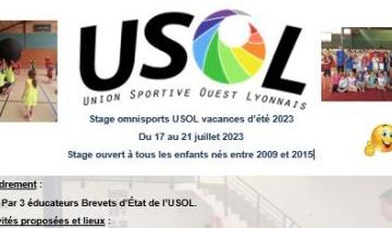 Stage omnisports d'été du 17 au 21 juillet 2023