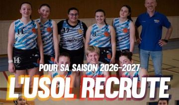 L'USOL BASKET recrute pour sa nouvelle saison des U13F U15F et SENIOR F
