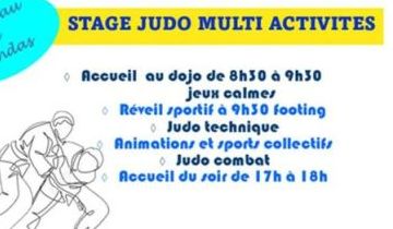 Stage de Judo pour les vacances de Février ! Ouvert aux Judokas