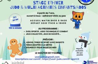 Stage d'hiver Judo et Multi activités enfants/ados