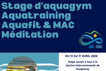 Stage Aquatraining/Aquagym et Méditation