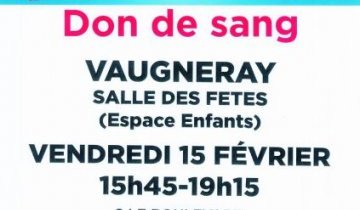 Don du sang 15 février 2019 Salle des Fêtes de Vaugneray