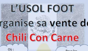 Vente de Chili con carne à emporter le 27 avril prochain organisée par l'Usol foot