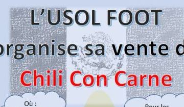 Vente de Chili con carne à emporter le 27 avril prochain organisée par l'Usol foot