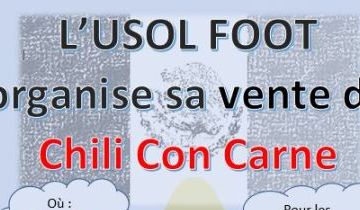 Vente de Chili con carne à emporter le 27 avril prochain organisée par l'Usol foot