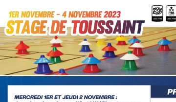 Stage de Toussaint du 1er au 4 novembre 2023