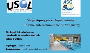 Stage Aquatraining -Aquagym Octobre 2022