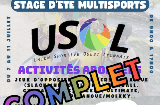 Stage d'été Multisports du 7 au 11 juillet 2025 COMPLET 